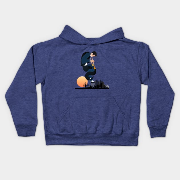 Almost blue Kids Hoodie by LanaBanana